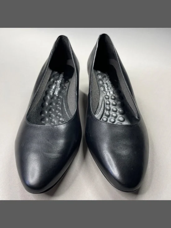 NEW Walking Cradles Shoes Womens 11 black leather block heels business classic - Picture 3 of 12